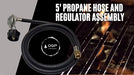 Propane Conversion Kit from NG to LP Fit For Weber SUMMIT 620 - 5' Propane Hose and Regulator - Detailed Instructions - PreDrilled LP Orifices Including Side Burner Orifice - Easy Install - Grill Parts America