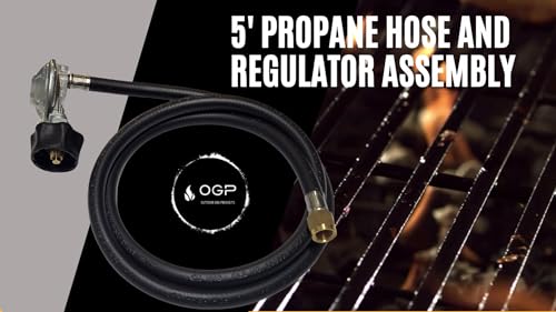 Propane Conversion Kit from NG to LP Fit For Weber SUMMIT 620 - 5' Propane Hose and Regulator - Detailed Instructions - PreDrilled LP Orifices Including Side Burner Orifice - Easy Install - Grill Parts America