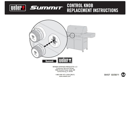 Weber Summit Series Gas Grill Main Burner Gas Control 2 Pack Knob 91537 - Grill Parts America