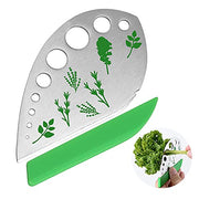 Herb Stripper, Jiaedge Green 9 holes Stainless Steel Kitchen Herbs Leaf Stripping Tool, Metal Herb Peeler for Kale, Collard Greens, Thyme, Basil, Rosemary Stripper - Grill Parts America