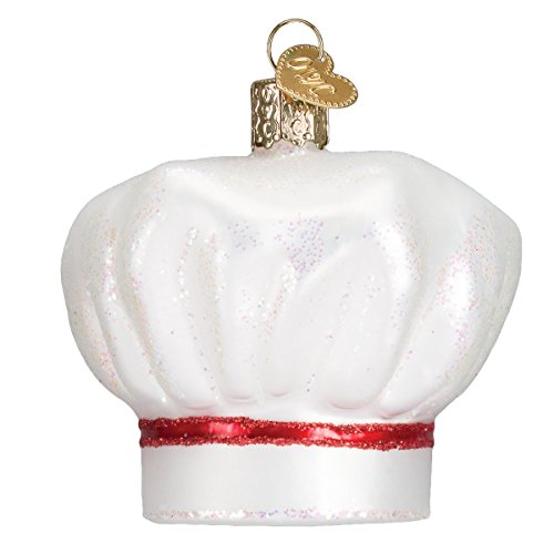 Old World Christmas Ornaments: Chef's Collection Glass Blown Ornaments for Christmas Tree, Chefs Hat - Grill Parts America