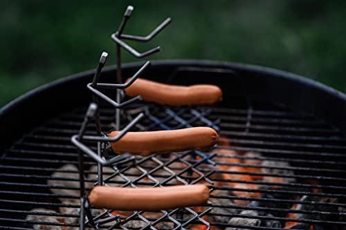 GUTE Hot Dog Roaster Stainless Steel Three Man Stick Figure Griller Funny Barbeque BBQ Grilling Gifts, Dad Gifts, Men Novelty Hotdog - Great for Parties, Birthdays, Tailgates! - Grill Parts America
