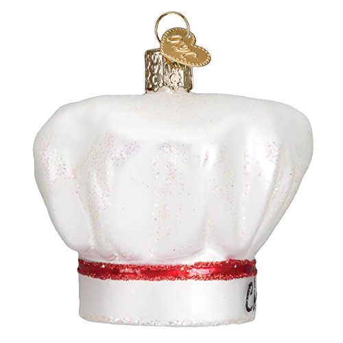 Old World Christmas Ornaments: Chef's Collection Glass Blown Ornaments for Christmas Tree, Chefs Hat - Grill Parts America