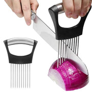 JAYVAR Onion Holder for Slicing, Lemon Slicer Onion Cutter for Slicing, Vegetable Cutter for Potato and Tomato, Avocados, Eggs, Food Slicer Assistant Tool for Slicing Fruit Lemon and Meat - Grill Parts America