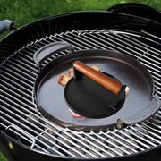 Firsgrill Burger Press 7.08" Round,Heavy-Duty Cast Iron Smash Burger Press Meat Steak With Wood Handle for Blackstone Camp chef Pitboss Weber Griddle Grills(Round) - Grill Parts America