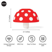 OTOTO Mushroom - Foldable Small Kitchen Funnel with Wide Mouth for Jars. Bottle Liquid Transfer - Silicone, 100% Food Safe, BPA Free, Dishwasher Safe - Grill Parts America