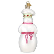 Old World Christmas Ornaments Snow Woman Chef Glass Blown Ornaments for Christmas Tree - Grill Parts America