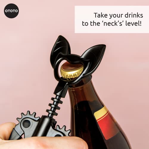 OTOTO 2-in-1 Wine & Beer Opener, Goth Halloween Gifts, Gothic Wine Accessories & Gifts for Wine Lovers, Spooky Corkscrew Bottle Opener, Wine Accessories, Wine Gifts, Cool Kitchen Gadgets (Vino) - Grill Parts America