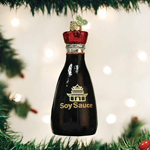 Old World Christmas Various Foods Glass Blown Ornaments for Christmas Tree Soy Sauce - Grill Parts America