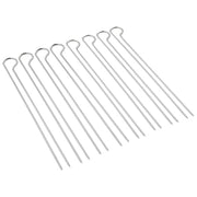 Weber Barbecue Skewers Set - Set of 8 Steel Kebab Skewers with Dual-Pronged Design to Stop Foods Turning on The Grill - 33.7cm, Black/Silver - Grill Parts America