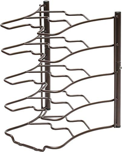 Deco Brothers Pan Organizer Rack for Kitchen Cabinet and Counter, Bronze - Grill Parts America