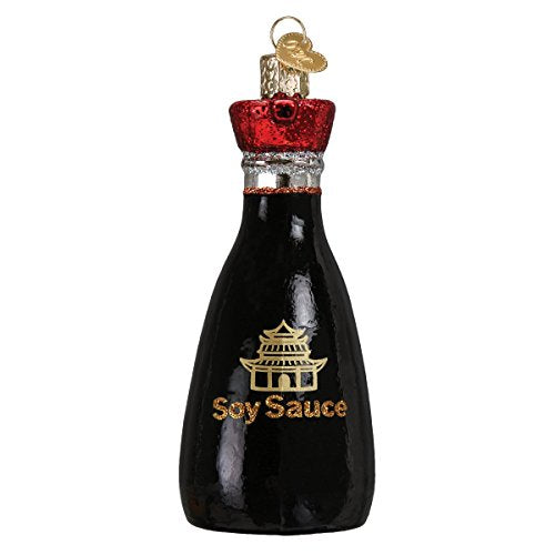 Old World Christmas Various Foods Glass Blown Ornaments for Christmas Tree Soy Sauce - Grill Parts America