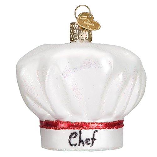 Old World Christmas Ornaments: Chef's Collection Glass Blown Ornaments for Christmas Tree, Chefs Hat - Grill Parts America
