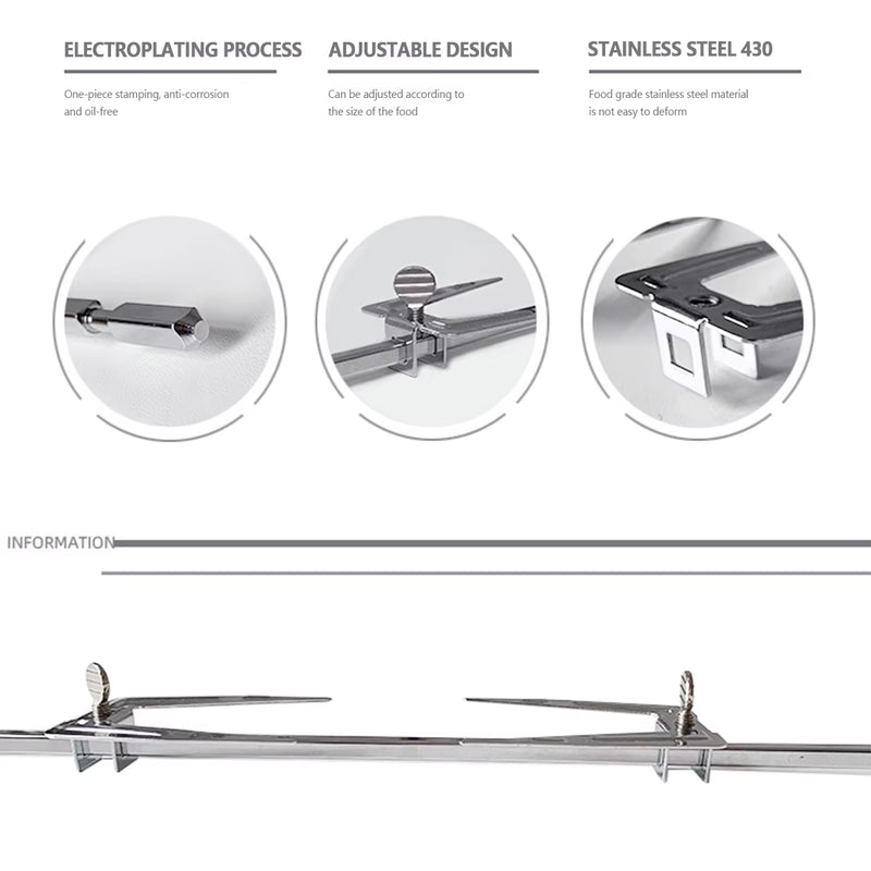 Electric BBQ Rotisserie Grill Rod 1.5V D Size Barbecue Rotisserie Rotator Motor Durable Electric BBQ Rotisserie Grill Rod