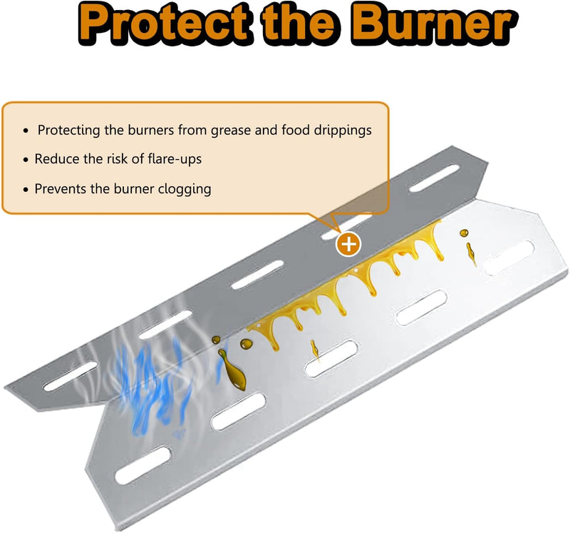 730-0337 Grill Replacement Parts for Jenn Air 4 Burner 720-0337 720-0512 730-0512 242610 Members Mark 720-0586A Jennair Gas Grill Parts Stainless Steel NGCHP2 Heat Plates 115-8500-0 Burner Tube