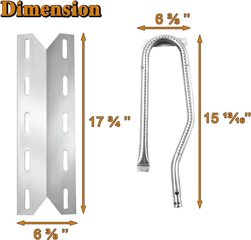 730-0337 Grill Replacement Parts for Jenn Air 4 Burner 720-0337 720-0512 730-0512 242610 Members Mark 720-0586A Jennair Gas Grill Parts Stainless Steel NGCHP2 Heat Plates 115-8500-0 Burner Tube