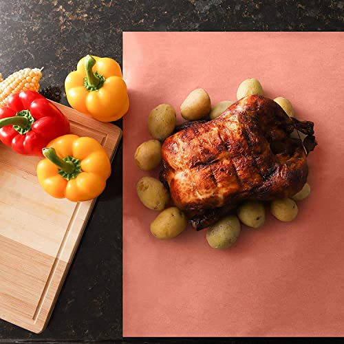 Bryco Goods Butcher Paper Roll - Peach Butcher Paper for Smoking Meat - Ideal for Smoking Meat - Unbleached Unwaxed Uncoated Kraft Paper - Butchers Paper Roll with Paper Dispenser Box - 18 In x 175 Ft - Grill Parts America