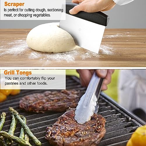 grilljoy 28-Piece Griddle Accessories Kit with Cleaning Kit for Teppanyaki Camping Cooking - Complete Griddle Tools Set in Carrying Storage Bag - Basting Cover, Smash Burger Press, Grill Spatulas - Grill Parts America