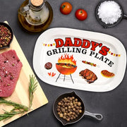BBQ Daddys Grilling Platter Gifts for Dad Fathers Day Gift Barbecue Serving Tray Plate Dishes Birthday Men Grandpa Outdoor Indoor - Grill Parts America