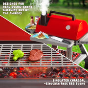 Blueyak Toddler BBQ Grill Playset - Kitchen Toy Set with Smoke Sound & Light, Toy Grill BBQ Playset for Kids with Pretend Play Food Toys in/Outdoor Interactive Toys BBQ Cooking Game for Girls Boys - Grill Parts America