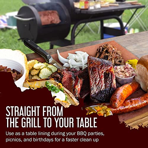 Bryco Goods Butcher Paper Roll - Peach Butcher Paper for Smoking Meat - Ideal for Smoking Meat - Unbleached Unwaxed Uncoated Kraft Paper - Butchers Paper Roll with Paper Dispenser Box - 18 In x 175 Ft - Grill Parts America