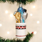 Old World Christmas Ornaments: Chef's Collection Glass Blown Ornaments for Christmas Tree, Utensils - Grill Parts America