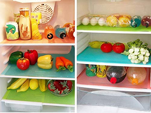 AKINLY 9 Pack Refrigerator Mats,Washable Fridge Mats Liners Easy to Clear Fridge Pads Mat Shelves Drawer Table Mats Refrigerator Liners for Shelves,3Red/3Green/3Blue - Grill Parts America