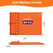 Premium Silicone Grill Mat for Blackstone - Heat-Resistant Griddle Tools Mat with Drip Pad, Perfect for Outdoor Grilling & Kitchen Counter - Vibrant Orange - Grill Parts America