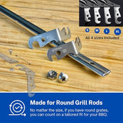 Grill Floss Premium Grill Scraper for Outdoor Grill with Round Grates - Alternative to Grill Brush for Outdoor Grill - BBQ Grill Grate Cleaner Cleans Top and Bottom of Grill Without Lifting Grates - Grill Parts America
