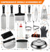 grilljoy 28-Piece Griddle Accessories Kit with Cleaning Kit for Teppanyaki Camping Cooking - Complete Griddle Tools Set in Carrying Storage Bag - Basting Cover, Smash Burger Press, Grill Spatulas - Grill Parts America