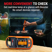 ThermoPro TempSpike Plus 600ft Wireless Meat Thermometer with 2 Color-Coded Probes, Bluetooth Meat Thermometer with LCD-Enhanced Booster, Meat Thermometer Digital for Oven Grill Smoker Thermometer - Grill Parts America