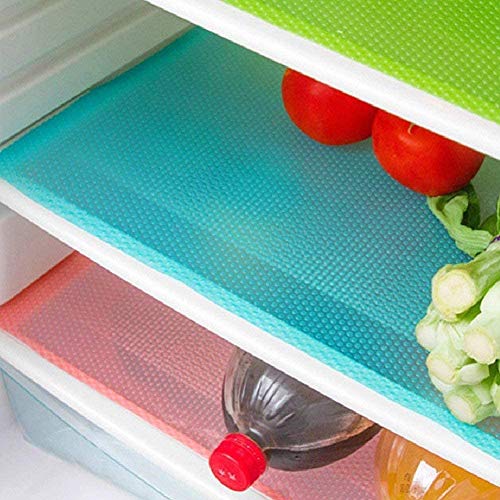 AKINLY 9 Pack Refrigerator Mats,Washable Fridge Mats Liners Easy to Clear Fridge Pads Mat Shelves Drawer Table Mats Refrigerator Liners for Shelves,3Red/3Green/3Blue - Grill Parts America