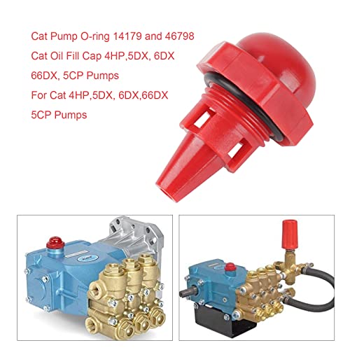 Fuoequl Pressure Washer Oil Pump Cap 46798 Cat Oil Fill Cap with O-Ring #14179 4HP,5DX, 6DX,66DX, 5CP Pumps - Grill Parts America