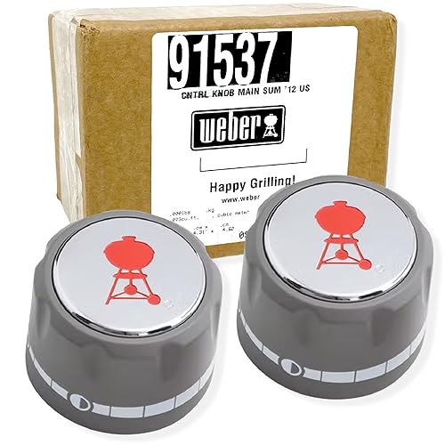 Weber Summit Series Gas Grill Main Burner Gas Control 2 Pack Knob 91537 - Grill Parts America