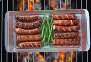 Yukon Glory™ BBQ 'N SERVE Grill Basket Set - Includes 3 Grilling Baskets a Serving Tray & Clip-on Handle - "Patented Grill-to-Table Design" Perfect For Grilling Fish Veggies & Meats - Grill Parts America