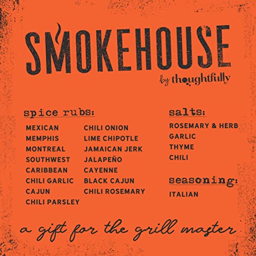 Smokehouse by Thoughtfully Ultimate Grilling Spice Set, Grill Seasoning Gift Set Flavors Include Chili Garlic, Rosemary and Herb, Lime Chipotle, Cajun Seasoning and More, Pack of 20 - Grill Parts America