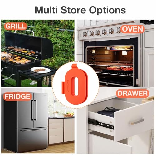 Temperature Probe Spool for BBQ Thermometer with Strong Magnets, Meat Probe Winder Organizer Perfect for Wrapping Wire for Store, Travel, BBQ Grill Accessories Tools - Presents for Men Dad（2-Pack） - Grill Parts America