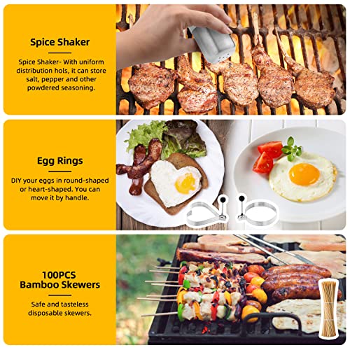 Griddle Accessories Kit, 139PCS Flat Top Griddle Grill Tools Set for Blackstone and Camp Chef, Professional Grill Utensils Set with Spatula, Basting Cover, Scraper for Men Women Outdoor Backyard BBQ - Grill Parts America