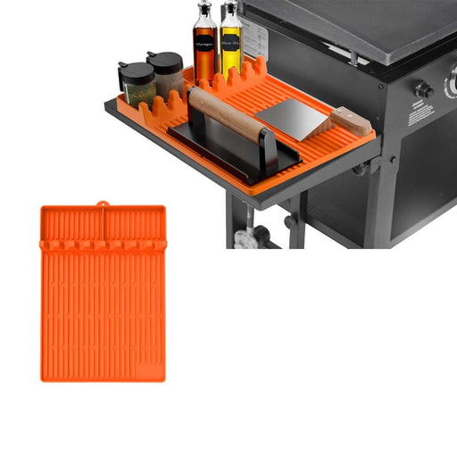 Premium Silicone Grill Mat for Blackstone - Heat-Resistant Griddle Tools Mat with Drip Pad, Perfect for Outdoor Grilling & Kitchen Counter - Vibrant Orange - Grill Parts America