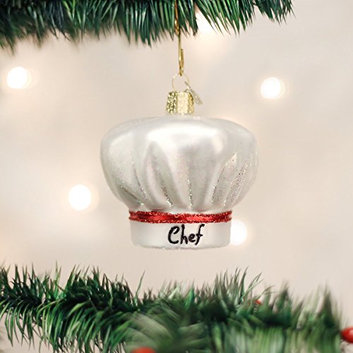 Old World Christmas Ornaments: Chef's Collection Glass Blown Ornaments for Christmas Tree, Chefs Hat - Grill Parts America
