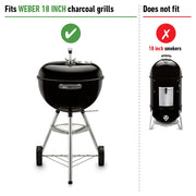 Weber 7433 Hinged Cooking Grate,18-1/2",Silver - Grill Parts America