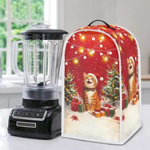 Hudotybom Blender Cover Dust Cover Christmas Cat Food Processor Cover with Top Handle Small Kitchen Appliance Covers Anti Fingerprint Coffee Maker Cover Christmas Decoration - Grill Parts America