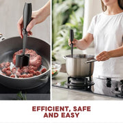 Meat Chopper for Hamburger, Premium Heat Resistant Masher and Smasher for Ground Beef, Ground Turkey and More, Nylon Ground Beef Chopper Tool and Meat Fork, Non Stick Mix Chopper - Grill Parts America