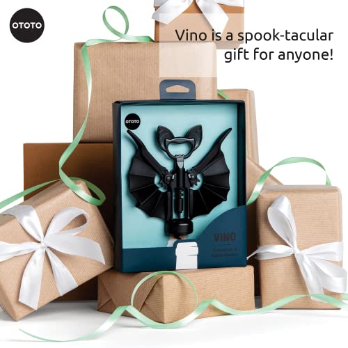 OTOTO 2-in-1 Wine & Beer Opener, Goth Halloween Gifts, Gothic Wine Accessories & Gifts for Wine Lovers, Spooky Corkscrew Bottle Opener, Wine Accessories, Wine Gifts, Cool Kitchen Gadgets (Vino) - Grill Parts America