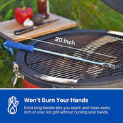 Grill Floss Premium Grill Scraper for Outdoor Grill with Round Grates - Alternative to Grill Brush for Outdoor Grill - BBQ Grill Grate Cleaner Cleans Top and Bottom of Grill Without Lifting Grates - Grill Parts America
