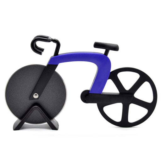 MinLia Creative Bicycle Shape Stainless Steel Pizza Cutter, Dough Divider Wheel Slicer Pizza Cutter Wheel Slicer(Blue) - Grill Parts America