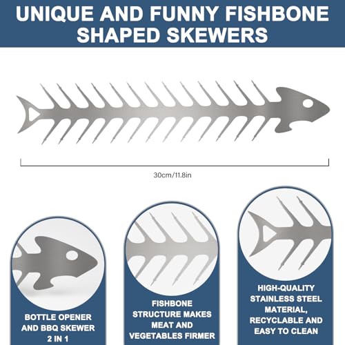 Unique Kabob Skewers for Grilling Rack - BBQ Accessories Grill Stand Tool Mens Gift, Vegetable Barbecue Holder for Christmas Dad Gift Idea, Gift for Fathers Day, Valentines, Birthday, Stocking Stuffer - Grill Parts America