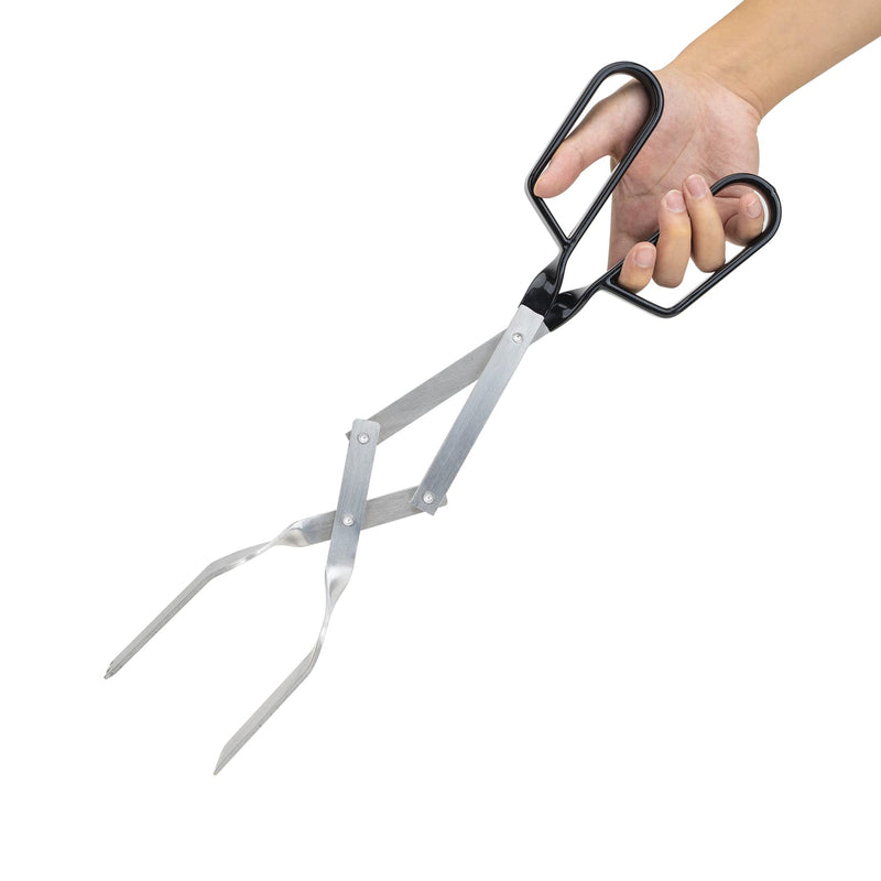 only fire BBQ Grilling Tong - Extra Long Scissor Tongs with PVC Handle for Outdoor Grill & Kitchen,Great Cooking Accessories for Charcoal, Gas Grills & Smoker,18 Inch, Aluminum - Grill Parts America