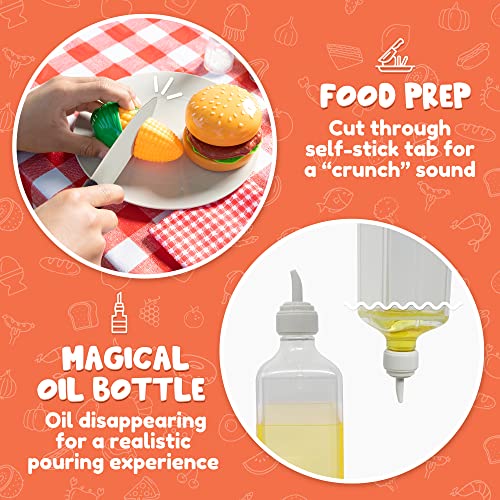 JOYIN 34 PCS Kitchen Toy Set, Toy BBQ Grill Set, Cooking Toy Set, Little Chef Play, Kids Grill Playset Interactive BBQ Toy Set for Kids, Christmas Birthday Gift for Boys Girls Kids - Grill Parts America