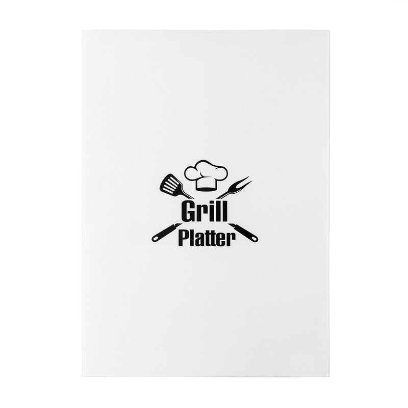 R HORSE Father Grill Platter Gift Grandpa BBQ Serving Tray Plate White Oval Serving Dishes Grandpa Men Father Day Birthday Christmas New Year Gift for Salad Dessert Appetizers Outdoor Indoor Cooking - Grill Parts America